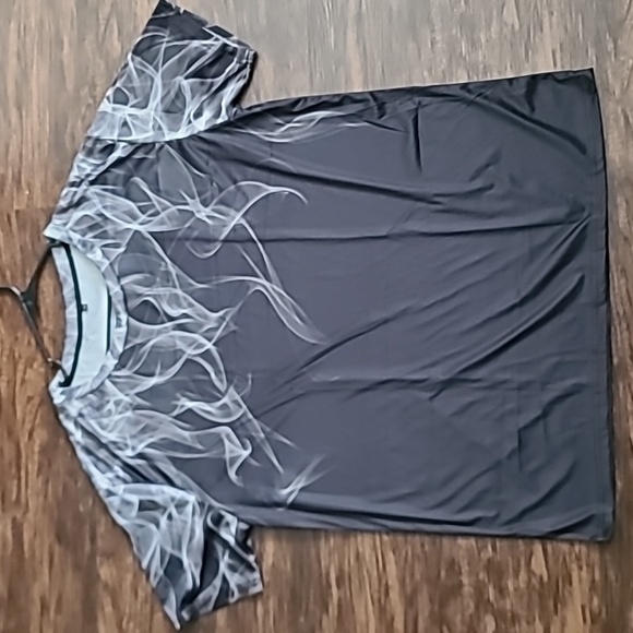 Grey Flame Smoke Luxury Graphic Mens Tee Shirt Dri Fit Tshirt Size 2XL - Picture 15 of 15